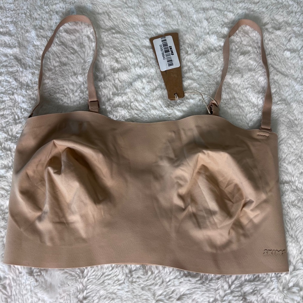 SKIMS Women's Naked Bandeau Bra Clay Tan Beige BR-BAN-4473 Size S-DD NWT